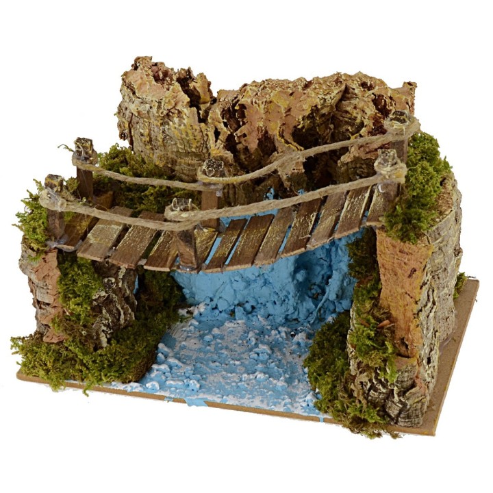 Suspension bridge in wood cm 20X12X12,5 h