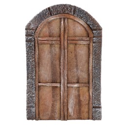 Puerta con arco de madera de dos hojas para estatuas de 12-14