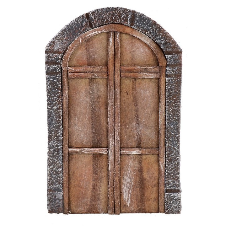 Puerta con arco de madera de dos hojas para estatuas de 12-14