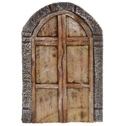 Puerta con arco de madera de dos hojas para estatuas de 10-12