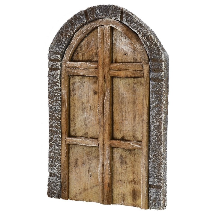 Puerta con arco de madera de dos hojas para estatuas de 10-12
