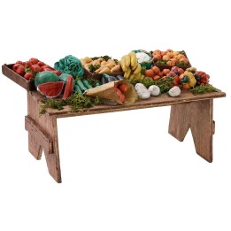 Banco del fruttivendolo cm 21x11,5x10,5 h per Presepe