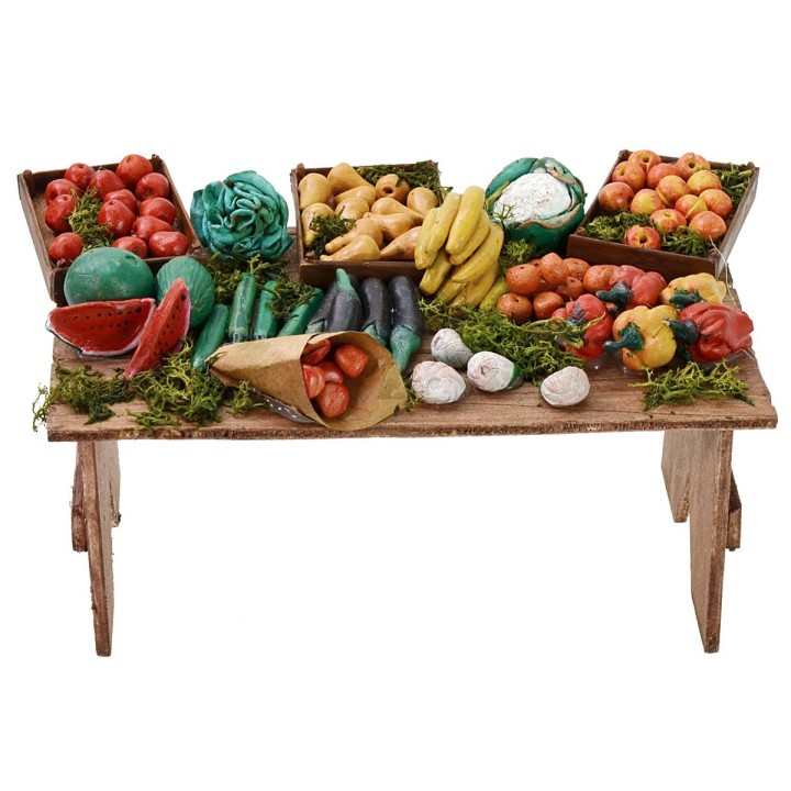 Greengrocer's stand 21x11.5x10.5 h cm for Nativity scene