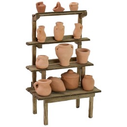 Bancarella anfore cm 10x5,5x15 h per Presepe