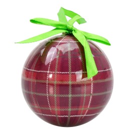 Bola con decoración escocesa ø 8 cm Navidad