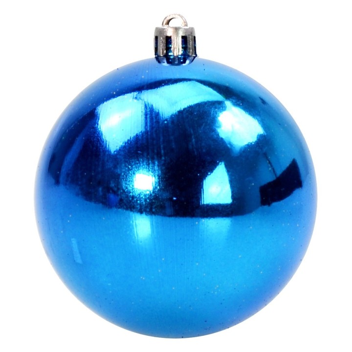 Set 4 palline blu ø 8 cm per albero di Natale