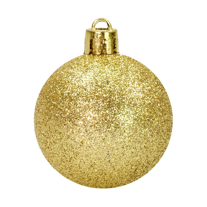 Set 4 palline oro ø 8 cm per albero di Natale