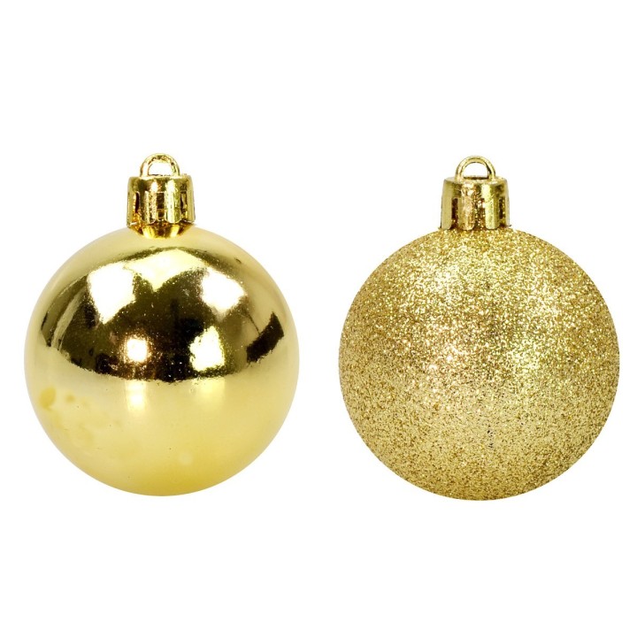 Conjunto de 30 bolas doradas de ø 5 cm para árbol de Navidad.