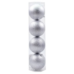 Sep 4 silver balls ø 10 cm per Christmas tree