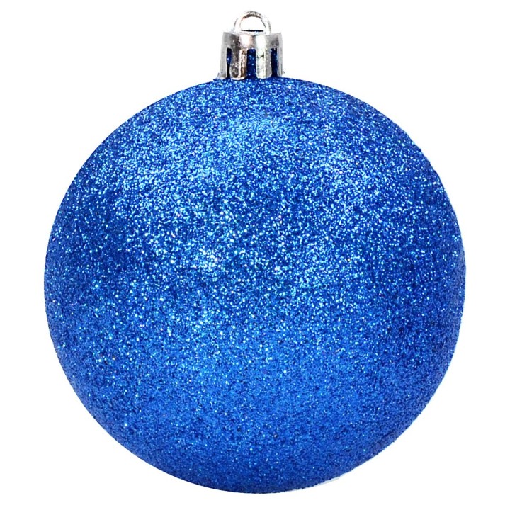 Set 6 palline blu e oro ø 10 cm per albero di Natale
