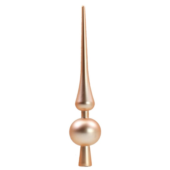 Puntale cm 30 rosa pescato satinato Natale