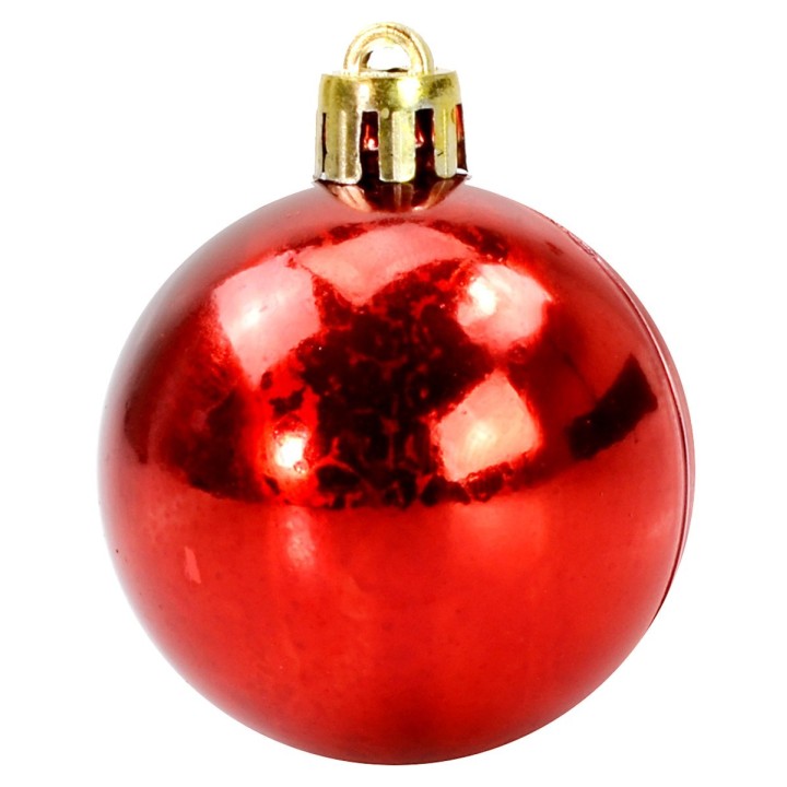 Set 4 palline rosse ø 5 cm per albero di Natale