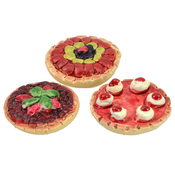 Conjunto de 3 pasteles surtidos ø 2 cm
