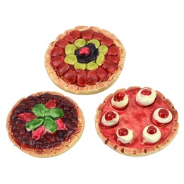 Conjunto de 3 pasteles surtidos ø 2 cm