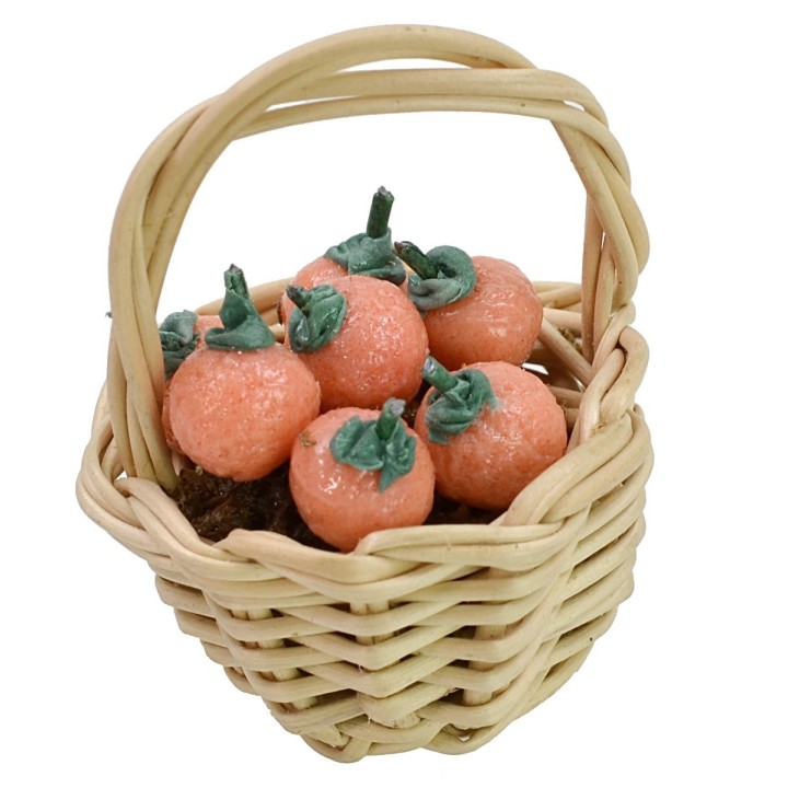 Cesta de mimbre con naranjas ø 2,5x3 h cm