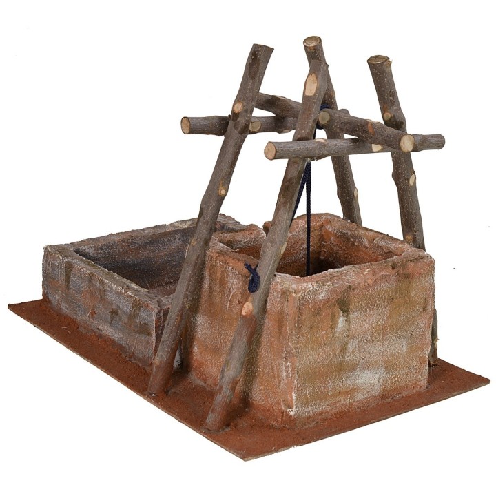 Well for Presepe with drinking mill cm 38x26, 5x30, 5 h for