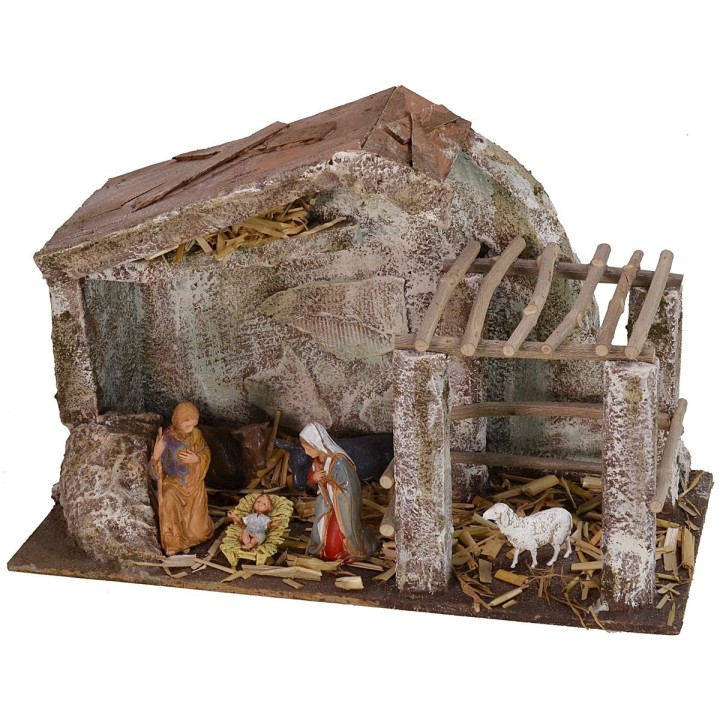 Cabaña con cercado de 29,2x14,4x18,8 cm de altura completa con
