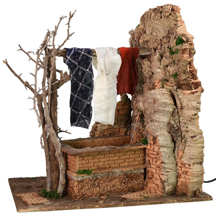 Fuente funcional con goteo 30x48x49 h cm para estatuas de 30 cm