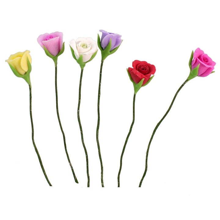 Bunch of assorted roses h 7 cm