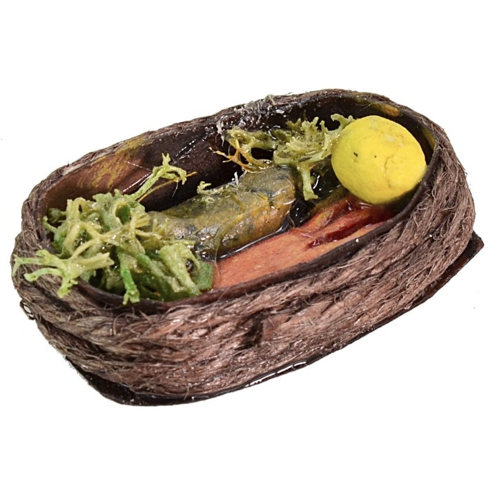 Cesta con pescado variado cm 4x2,8x1,3 h