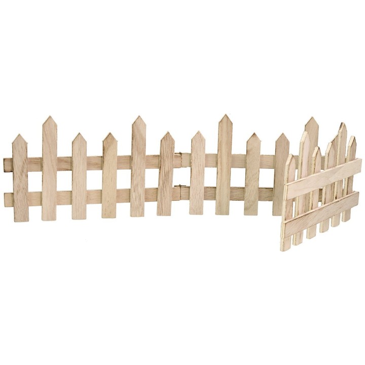 Valla de madera plegable cm 60x0,5x12 h