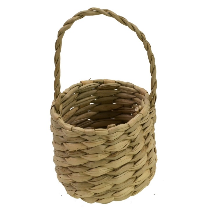 Basket with wicker handle ø 3.5 cm x 6.5 h