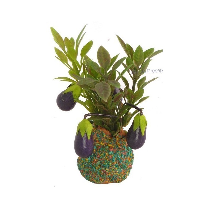 Planta con berenjenas