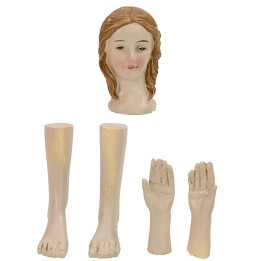 Head, hands, feet of woman for statues cm 14-15 h