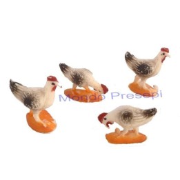 Set of 4 hens for statues cm 6 - 31529