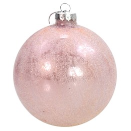 Pallina rosa antico brillantata ø 7 cm per albero di Natale