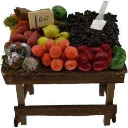 Banco de frutas y verduras de 9,5x6x4,5 cm h.