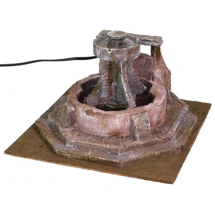 Fontana circolare con scale ottagonali cm 26x26x16,5 h per