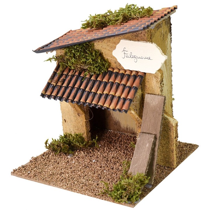 Carpenter's workshop 15.5x15.5x17h cm for nativity scene