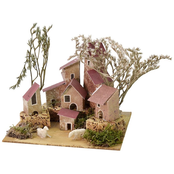 Setting with village due to the effect of the distance