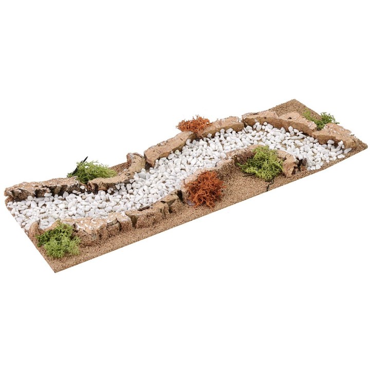 Strada bianca componibile per presepe cm 13x33x4 h