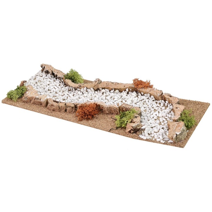 Strada bianca componibile per presepe cm 13x33x4 h