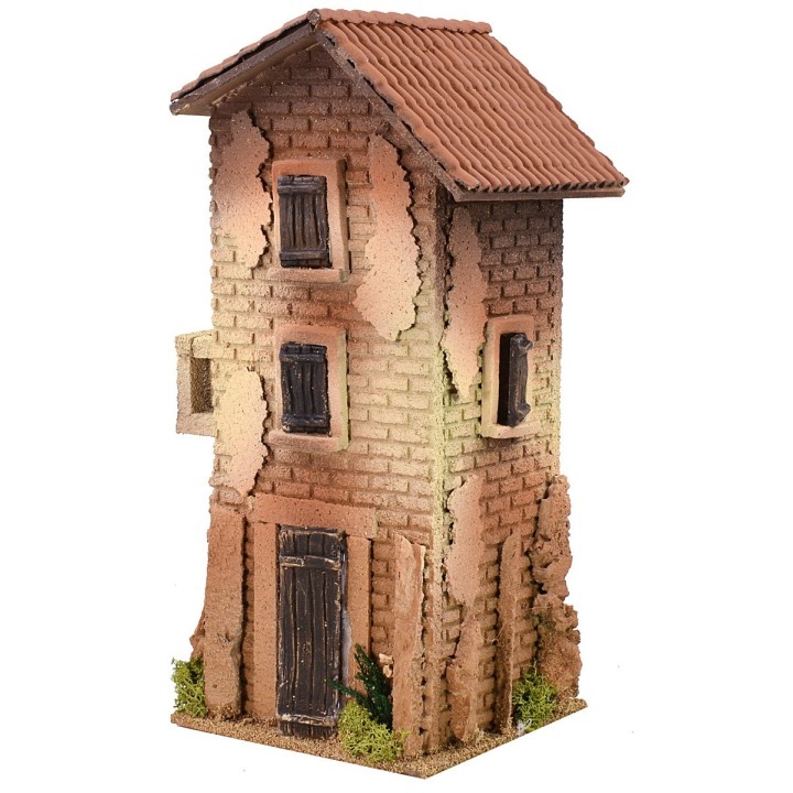 House on three floors with balcony cm 15x15x35 h