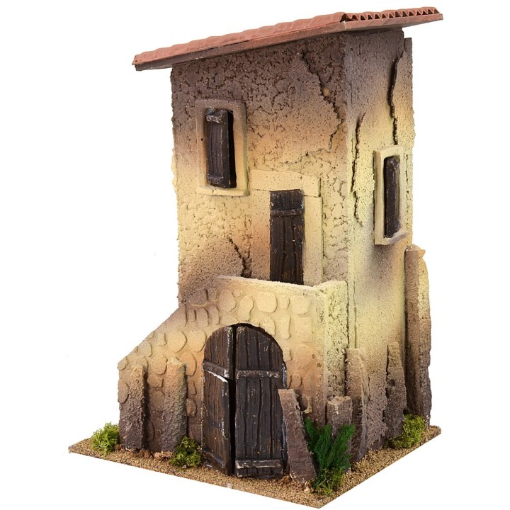 Casa su tre piani con scalinata cm 20x18x30 h