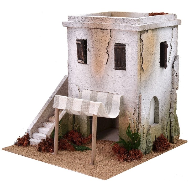 Arab house with shop and staircase cm 28x28x28 h