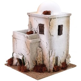 Casa árabe con cúpula de 22x22x28 cm de altura.