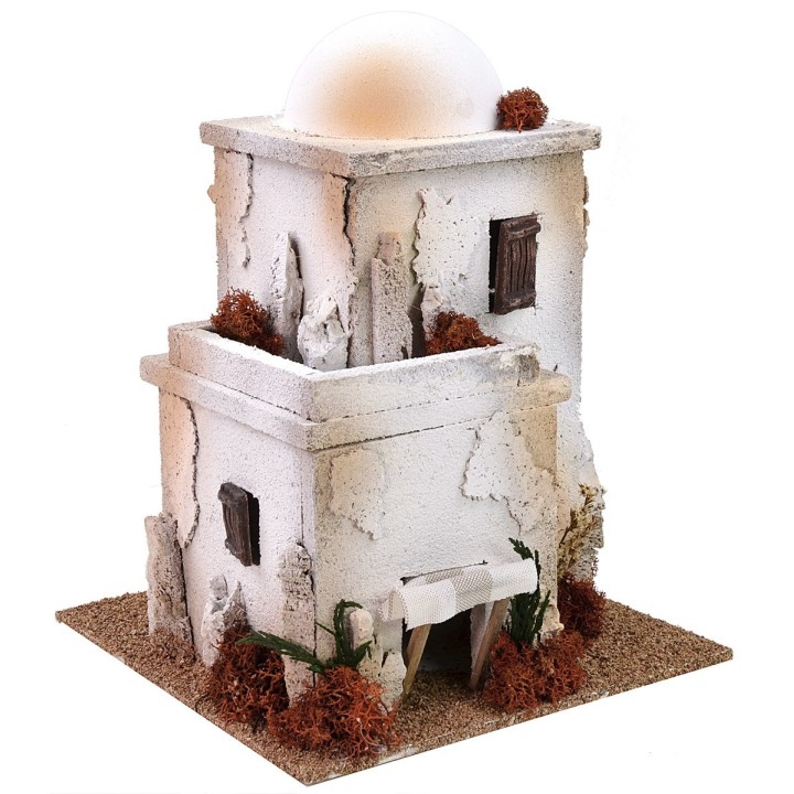 Casa árabe con cúpula de 22x22x28 cm de altura.