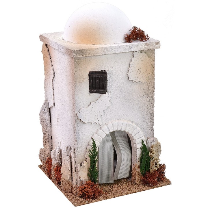 Arab house with dome and arch cm 15x15x26 h