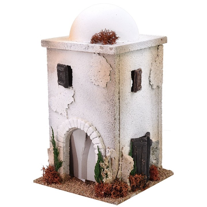 Casa araba con cupola e arco cm 15x15x26 h