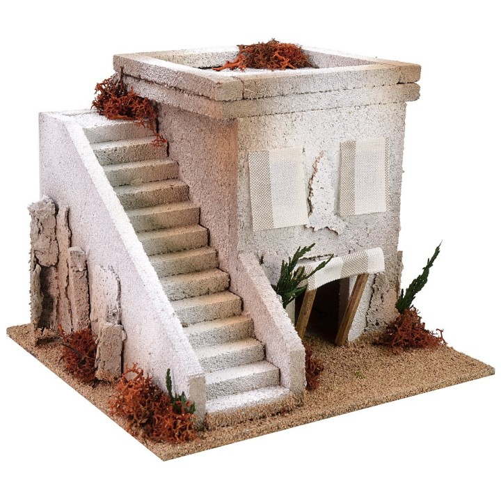 Casa araba con scalinata cm 22x22x18 h