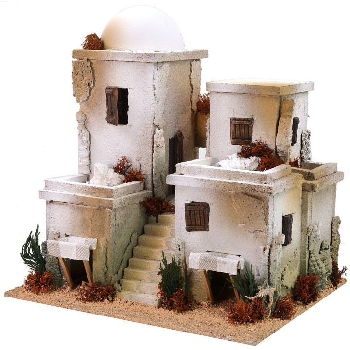 Case arabe con scalinata centrale cm 30x25x31h