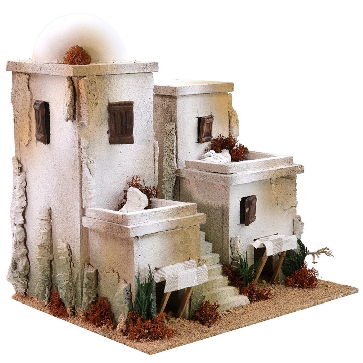 Case arabe con scalinata centrale cm 30x25x31h