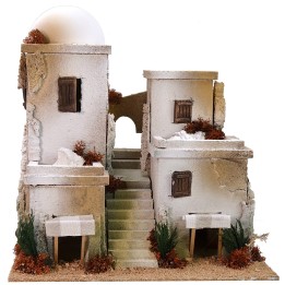 Case arabe con scalinata centrale cm 30x25x31h