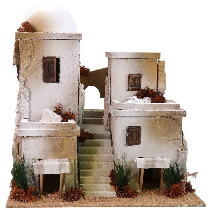 Case arabe con scalinata centrale cm 30x25x31h