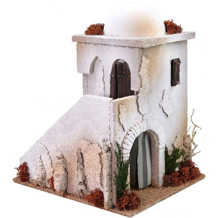 Casa araba con cupola e scalinata cm 20x25x29 h