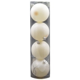 Sep 4 white balls ø 8 cm per Christmas tree